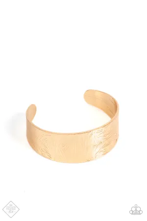 Coolly Curved - Gold Bracelet (SS-0921)