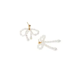 Coquette Pearl Bow Earrings
