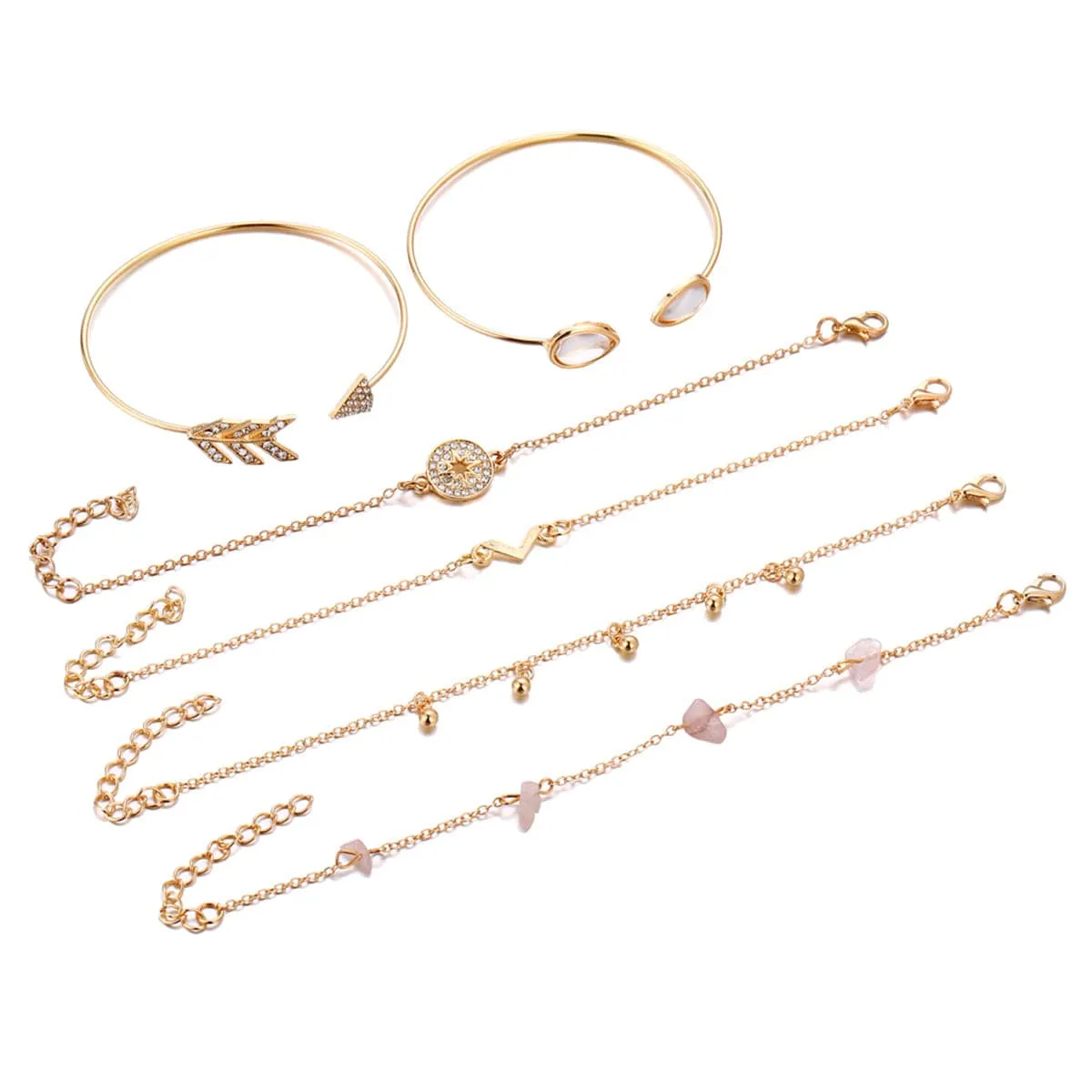 Cubic Zirconia & Crystal Bracelet Set