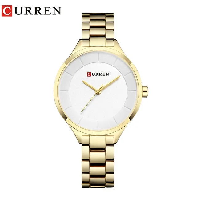 CURREN Rose Gold Watch Women Watches Stainless Steel Ladies Women's Watch Women 2018 Luxury Gold Color Fashion Relogio Feminino