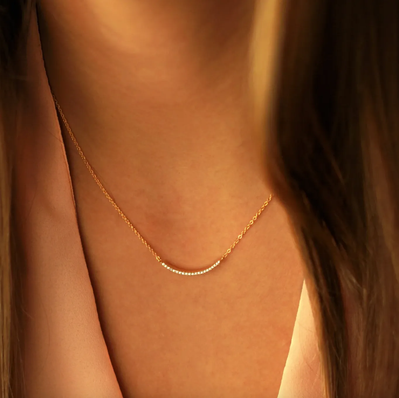 Curved Bar Necklace (Gold & Silver)