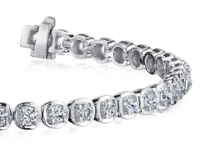 Cushion Inspired Round Lab-Grown Diamond Bracelet with 3.08 ct.(finished) 2.7mm
