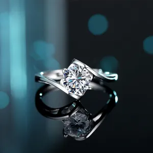 Custom Engagement Ring Moissanite Ring Name Ring Custom Matching Rings