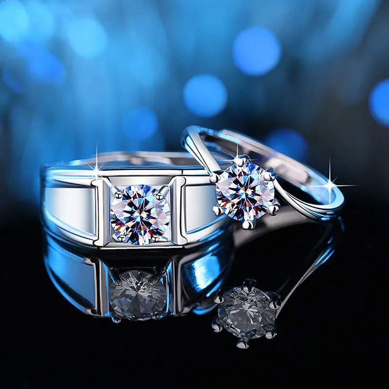 Custom Engagement Ring Moissanite Ring Name Ring Custom Matching Rings