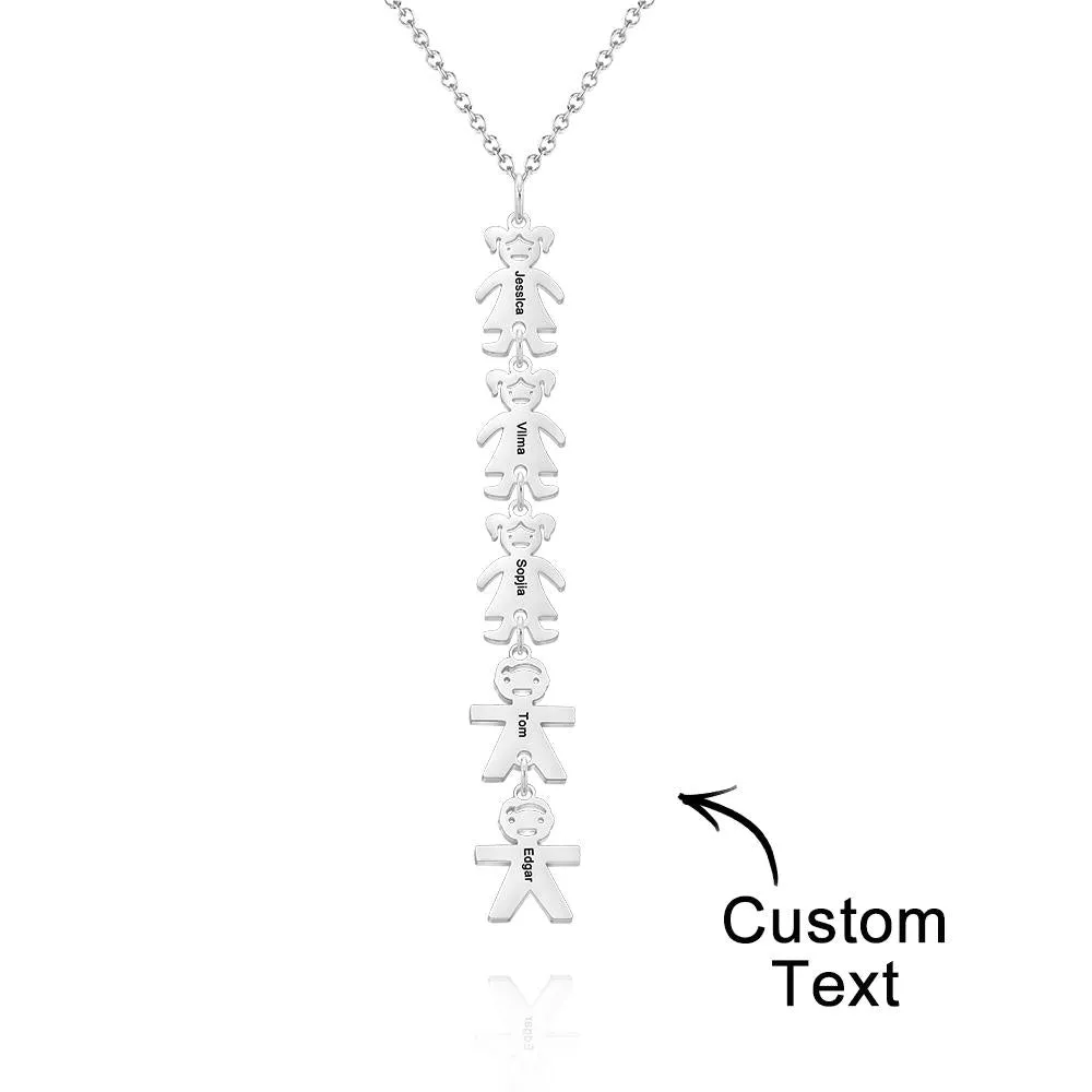 Custom Name Engraved Necklace Child Creative Gifts