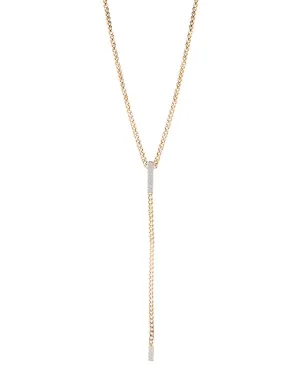CZ Bar Curb Chain Necklace
