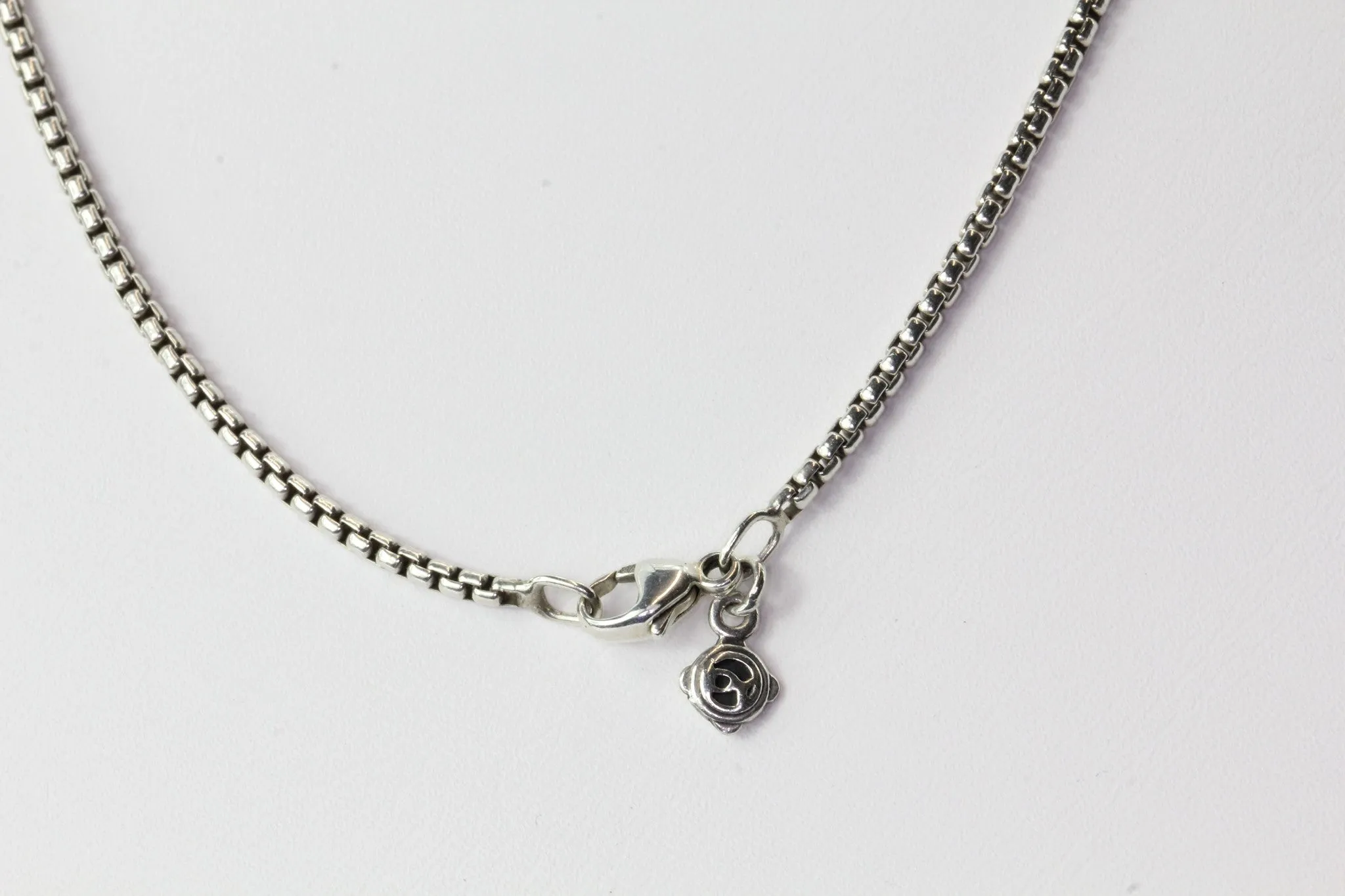 David Yurman Sterling Silver Diamond Morganite Noblesse Necklace