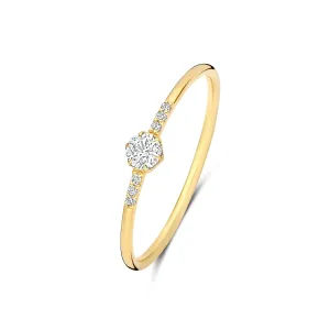 De la Paix Belinda 14 karat gold ring with diamond 0.12 carat