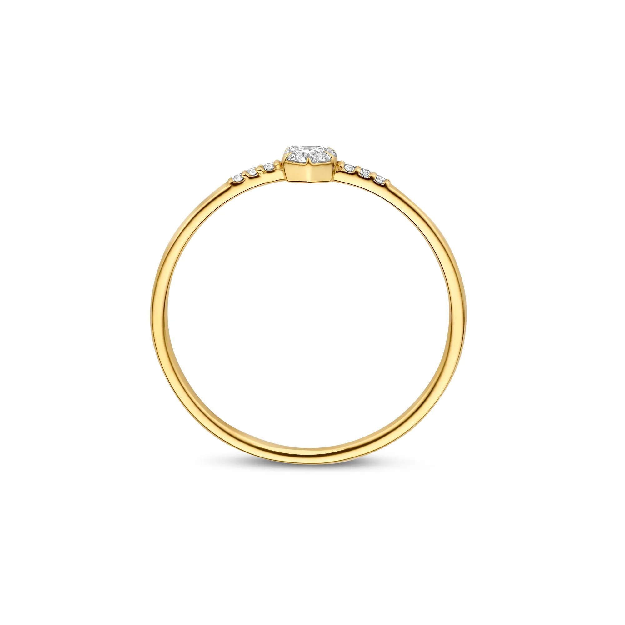 De la Paix Belinda 14 karat gold ring with diamond 0.12 carat