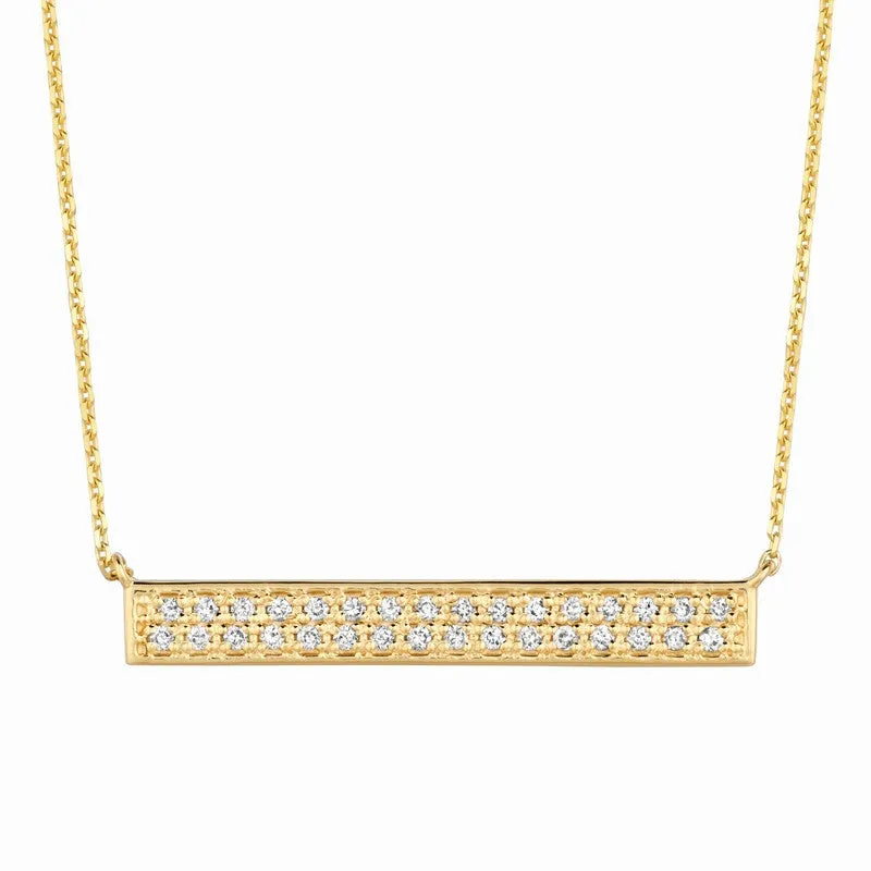 DIAMOND BAR NECKLACE 14K GOLD (0.4 CTW) 2