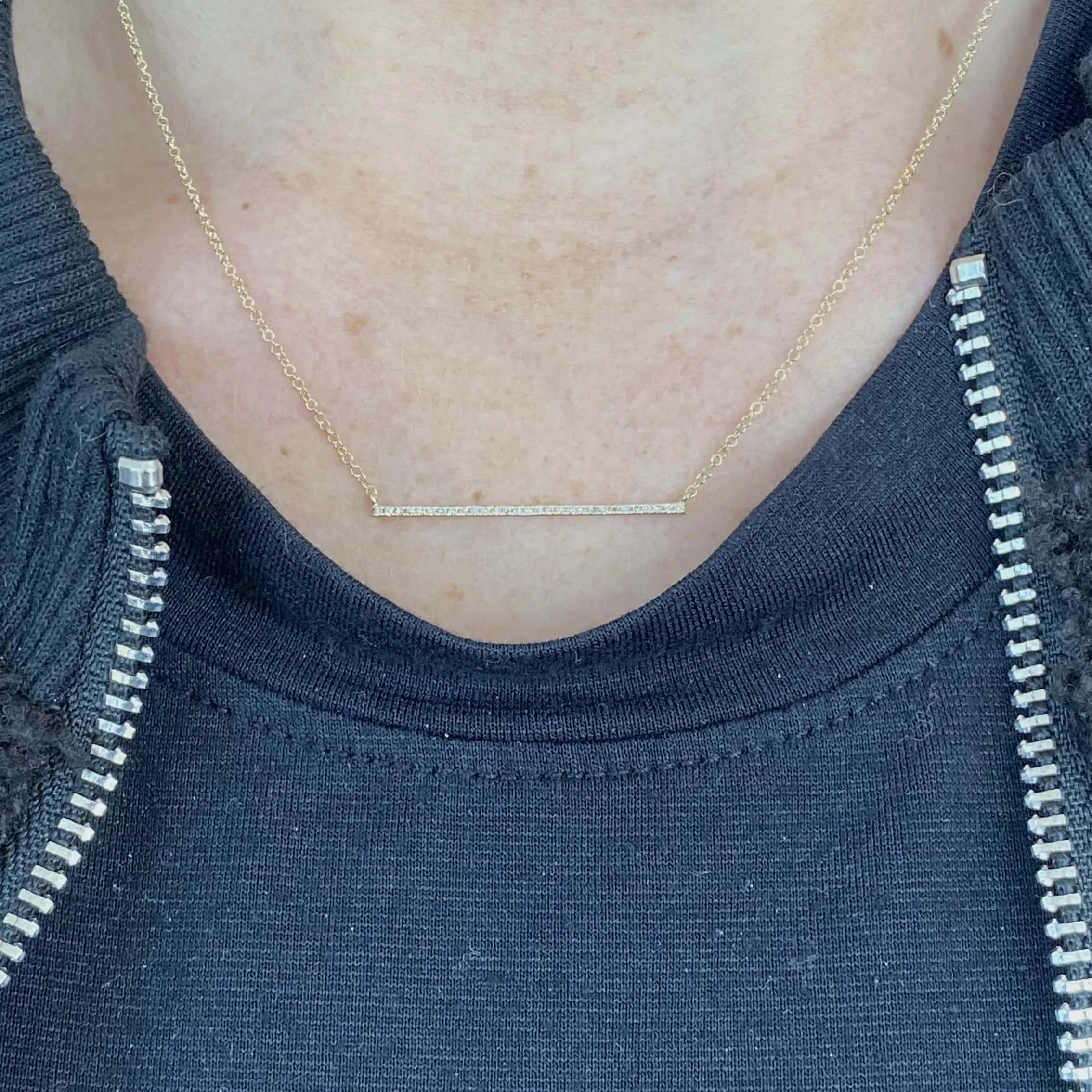 Diamond Bar Necklace