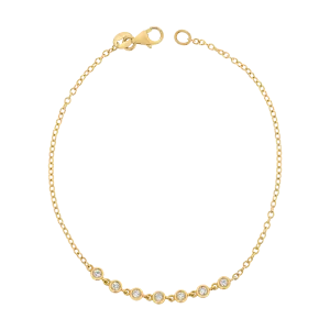 Diamond Bezel Station Bracelet