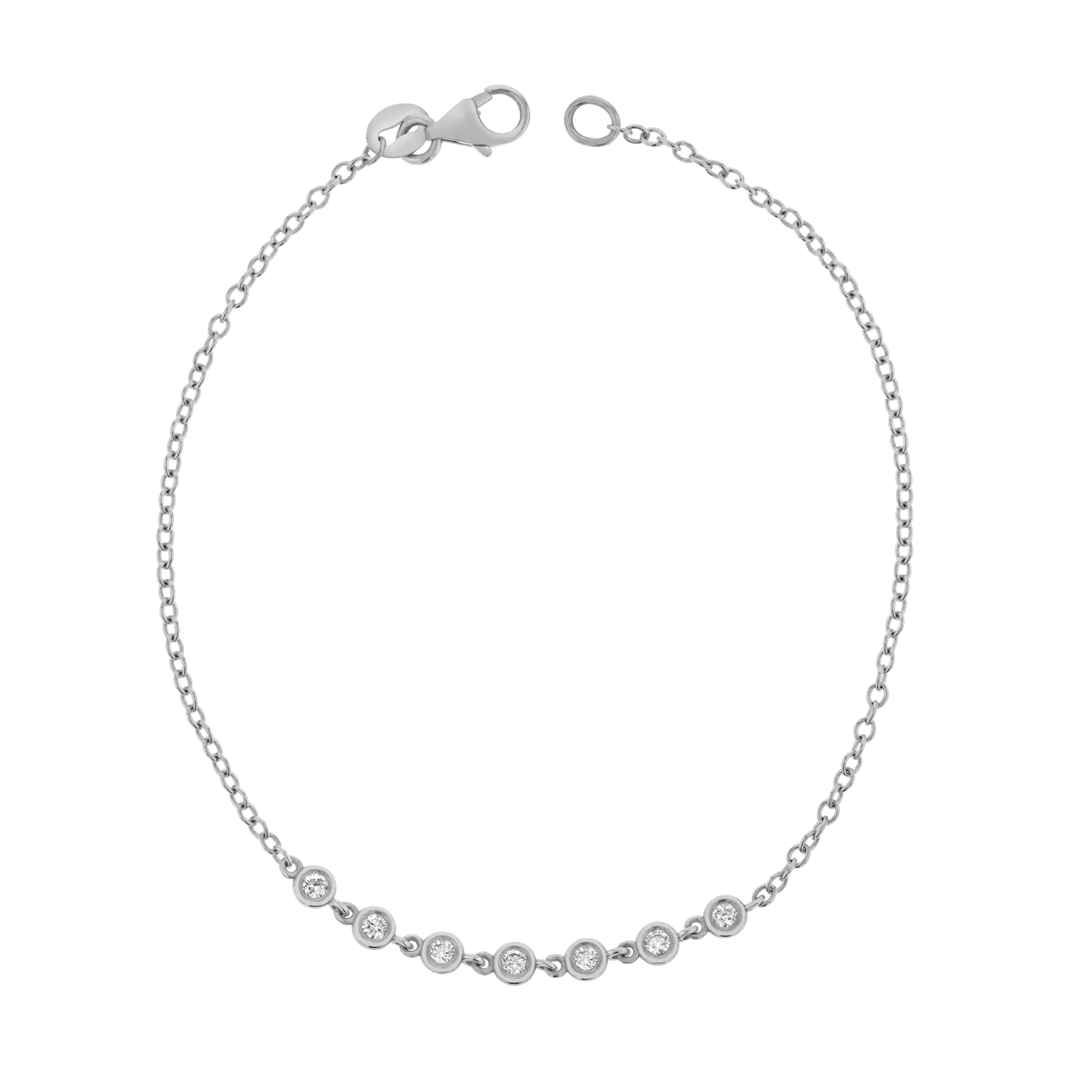 Diamond Bezel Station Bracelet