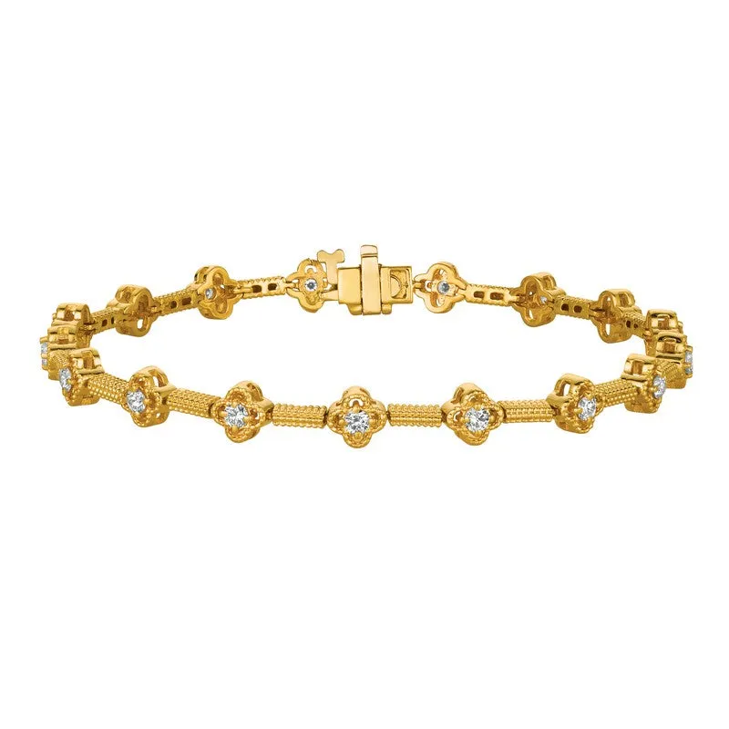 DIAMOND BRACELET 14K GOLD (1 CTW) 4