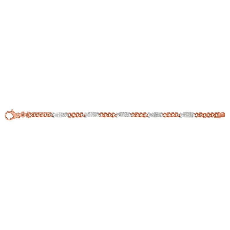 DIAMOND BRACELET 14K ROSE/WHITE/YELLOW GOLD (0.56 CTW)