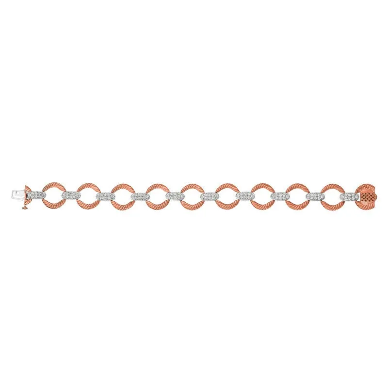 DIAMOND BRACELET 14K ROSE/WHITE/YELLOW GOLD (1.5 CTW)