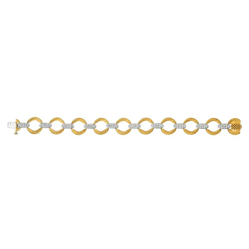 DIAMOND BRACELET 14K ROSE/WHITE/YELLOW GOLD (1.5 CTW)