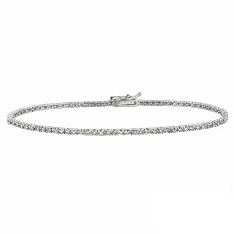 DIAMOND BRACELET 14K WHITE GOLD (1 CTW)