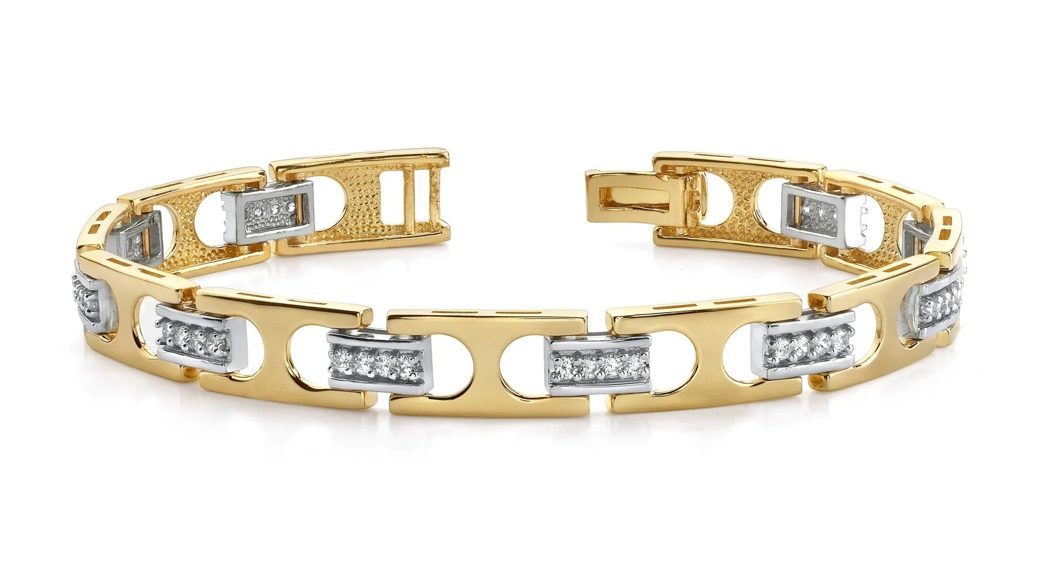 Diamond Buckle Link Diamond Bracelet with 1.60 ct.(finished) 2.1mm