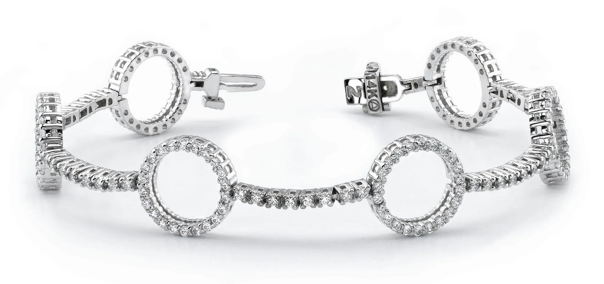 Diamond Circle Of Life Diamond Bracelet with 2.34 ct.(finished) 1.4mm