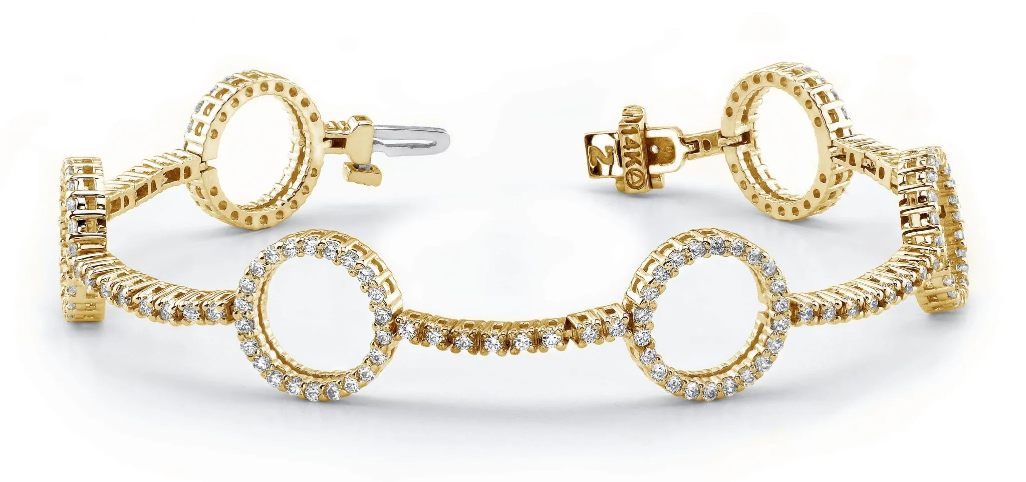 Diamond Circle Of Life Diamond Bracelet with 2.34 ct.(finished) 1.4mm