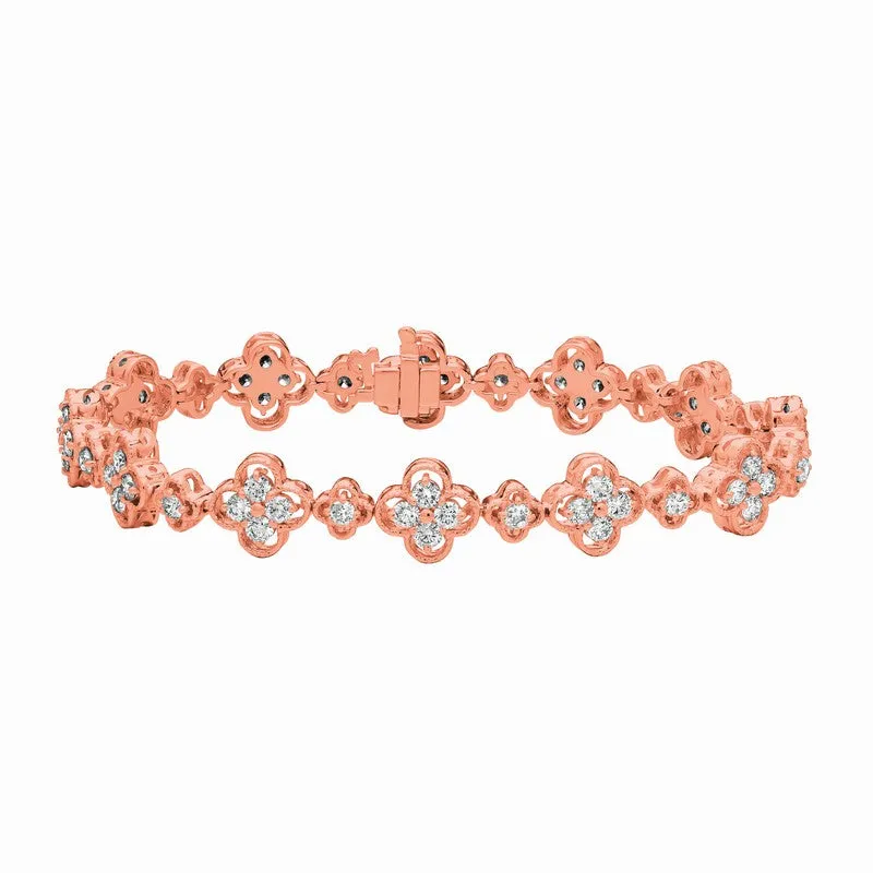 DIAMOND CLOVER BRACELET 14K GOLD (4.2 CTW)