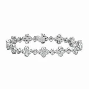 DIAMOND CLOVER BRACELET 14K GOLD (4.2 CTW)