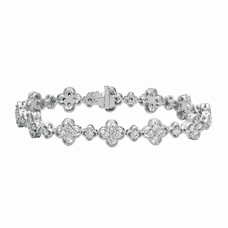 DIAMOND CLOVER BRACELET 14K GOLD (4.2 CTW)