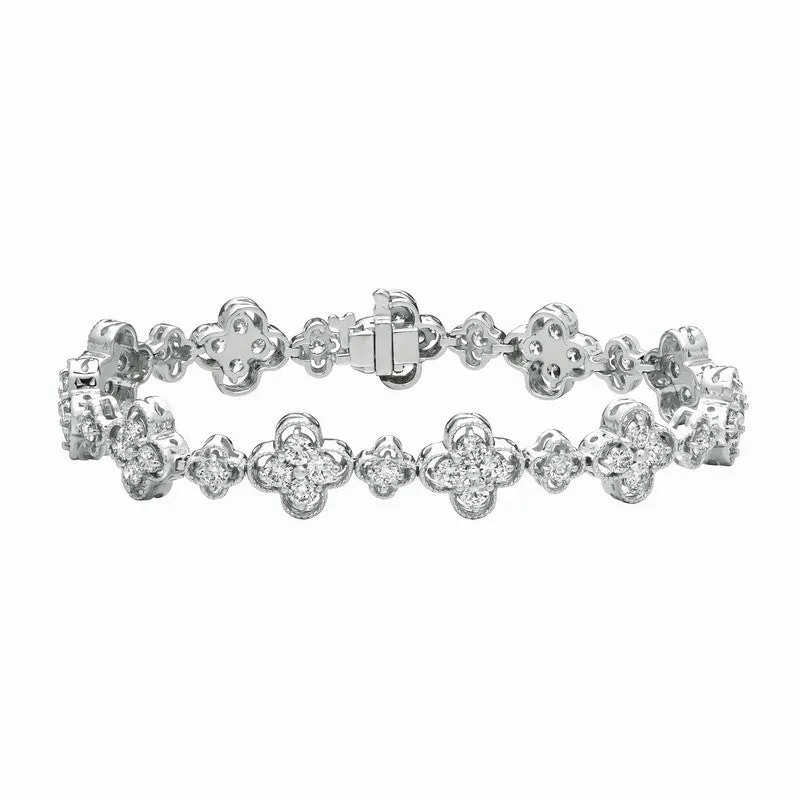 DIAMOND CLOVER BRACELET 14K GOLD (5.42 CTW)