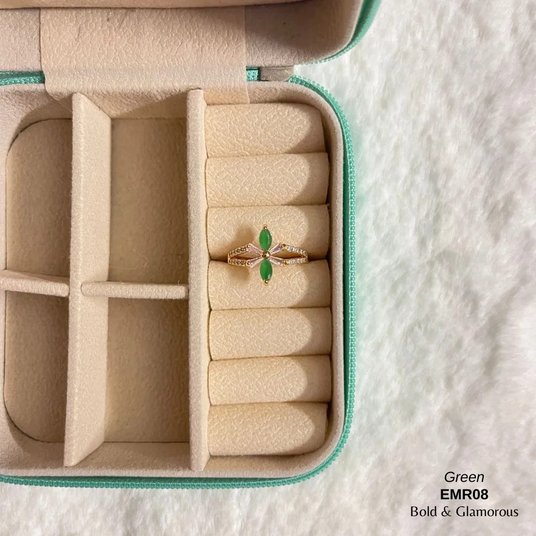 Diamond Cut Ring | EMR08 | Green