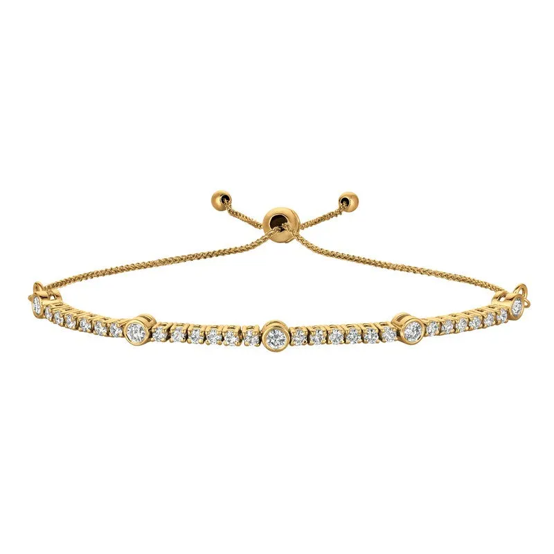 ‘DIAMOND LINKS’ BOLO DIAMOND BRACELET 14K GOLD (1 CTW)