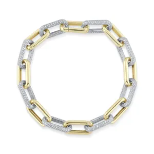 Diamond Pavé Paper Clip Bracelet