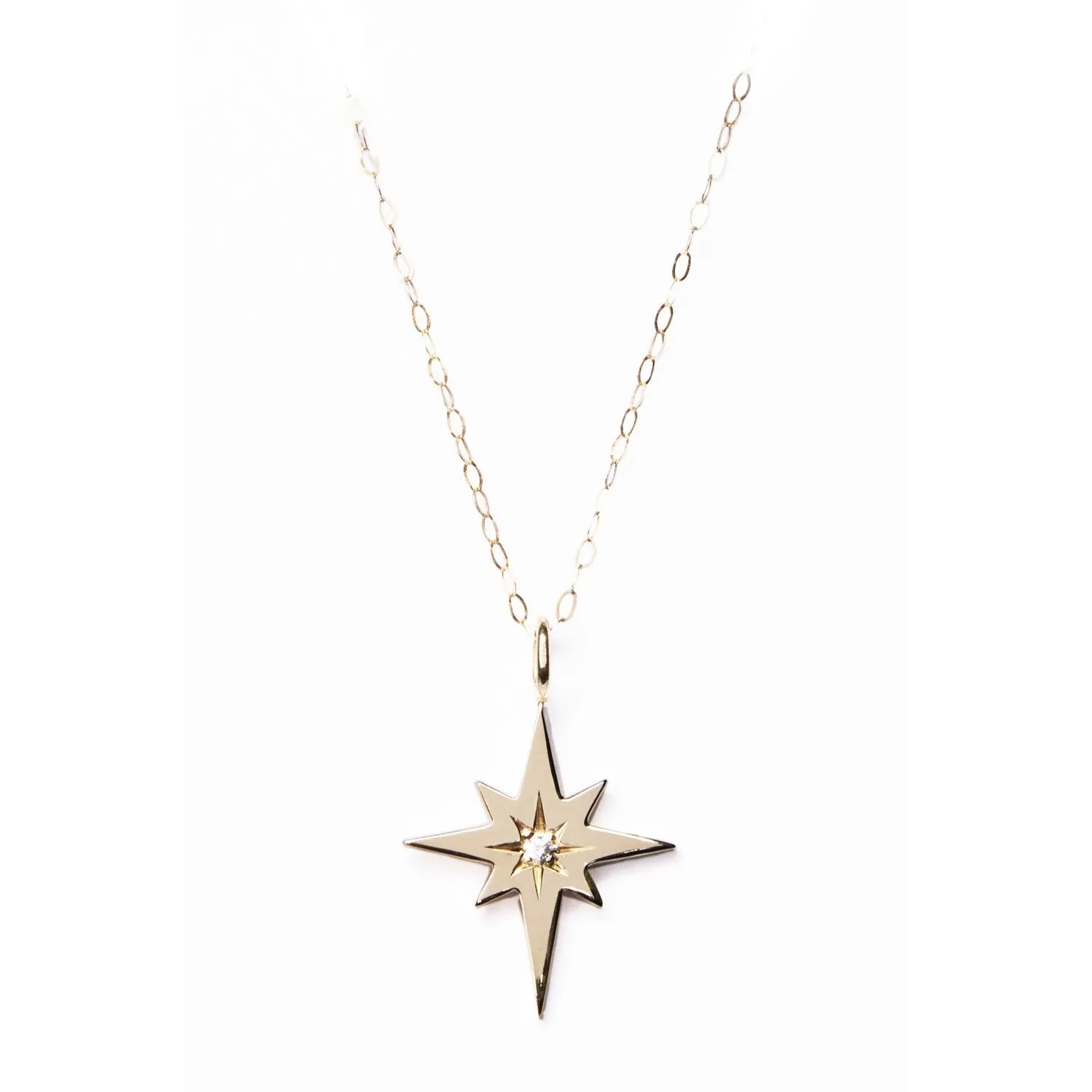 Diamond Polaris Pendant (Silver or 9ct Gold)