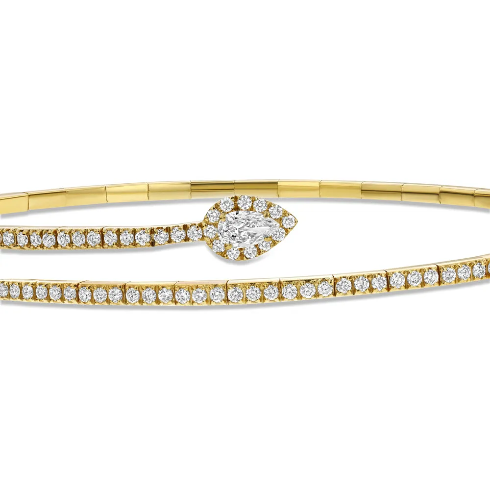 Diamond Snake Bangle