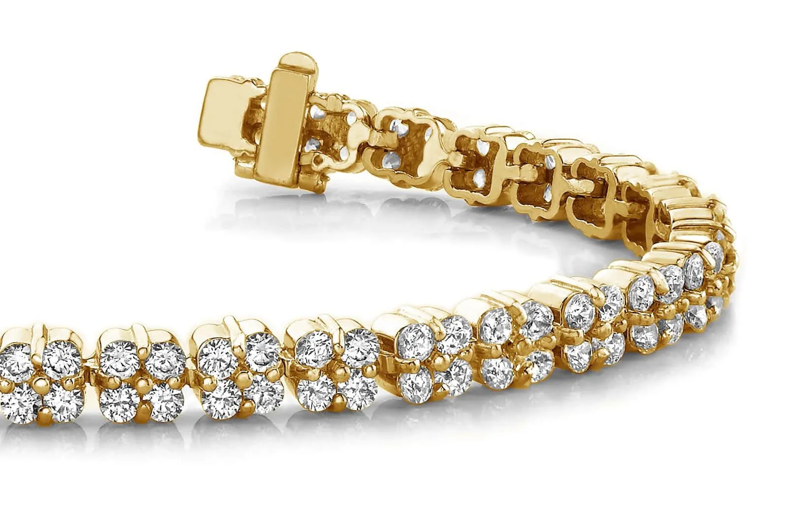 Diamond Squares Diamond Bracelet with 7.04 ct.(finished) 2.5mm