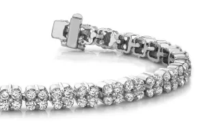 Diamond Squares Diamond Bracelet with 7.04 ct.(finished) 2.5mm