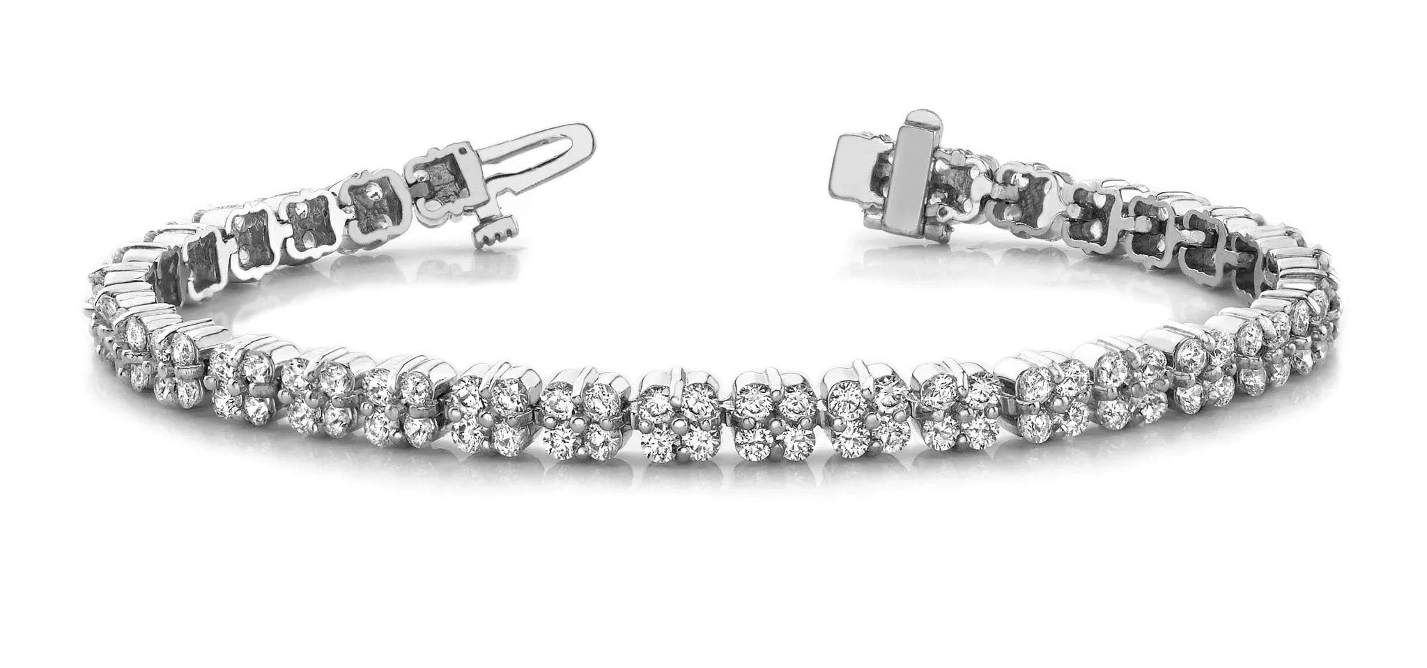 Diamond Squares Diamond Bracelet with 7.04 ct.(finished) 2.5mm