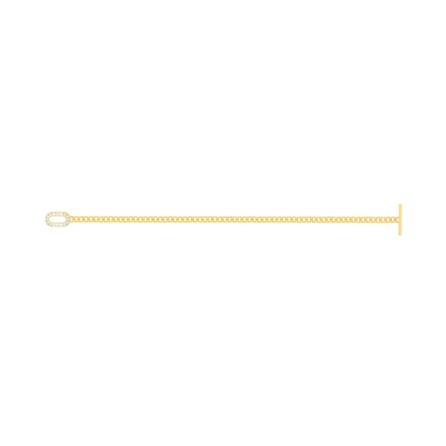 Diamond Toggle Curb Chain Bracelet