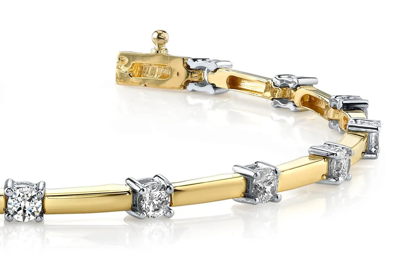 Diamond Train Link Diamond Bracelet with 1.95 ct.(finished) 3.25mm