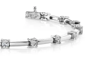 Diamond Train Link Diamond Bracelet with 1.95 ct.(finished) 3.25mm
