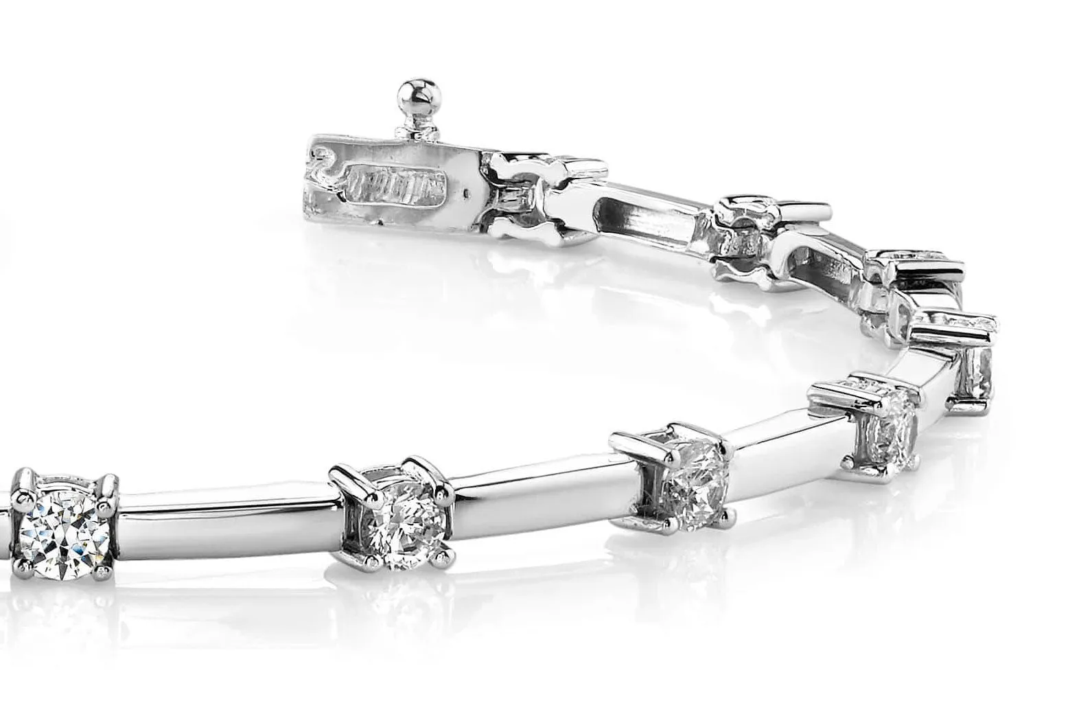 Diamond Train Link Diamond Bracelet with 1.95 ct.(finished) 3.25mm