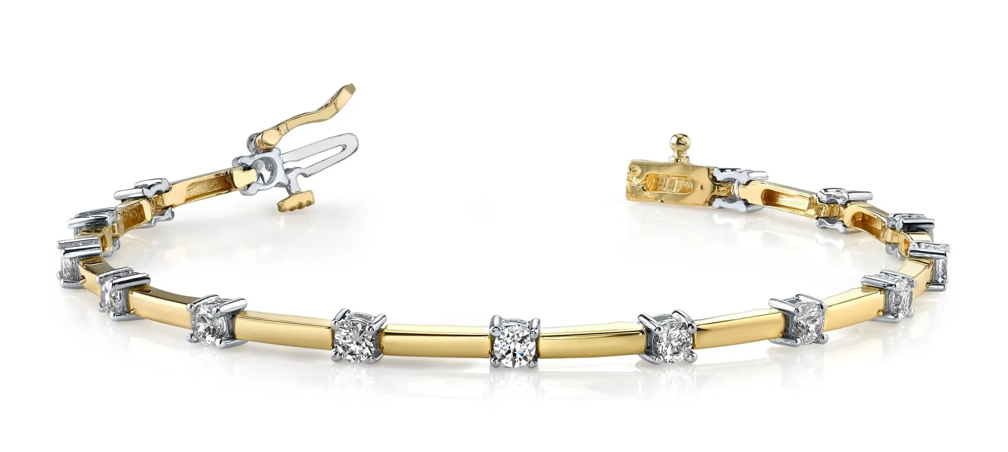Diamond Train Link Diamond Bracelet with 1.95 ct.(finished) 3.25mm