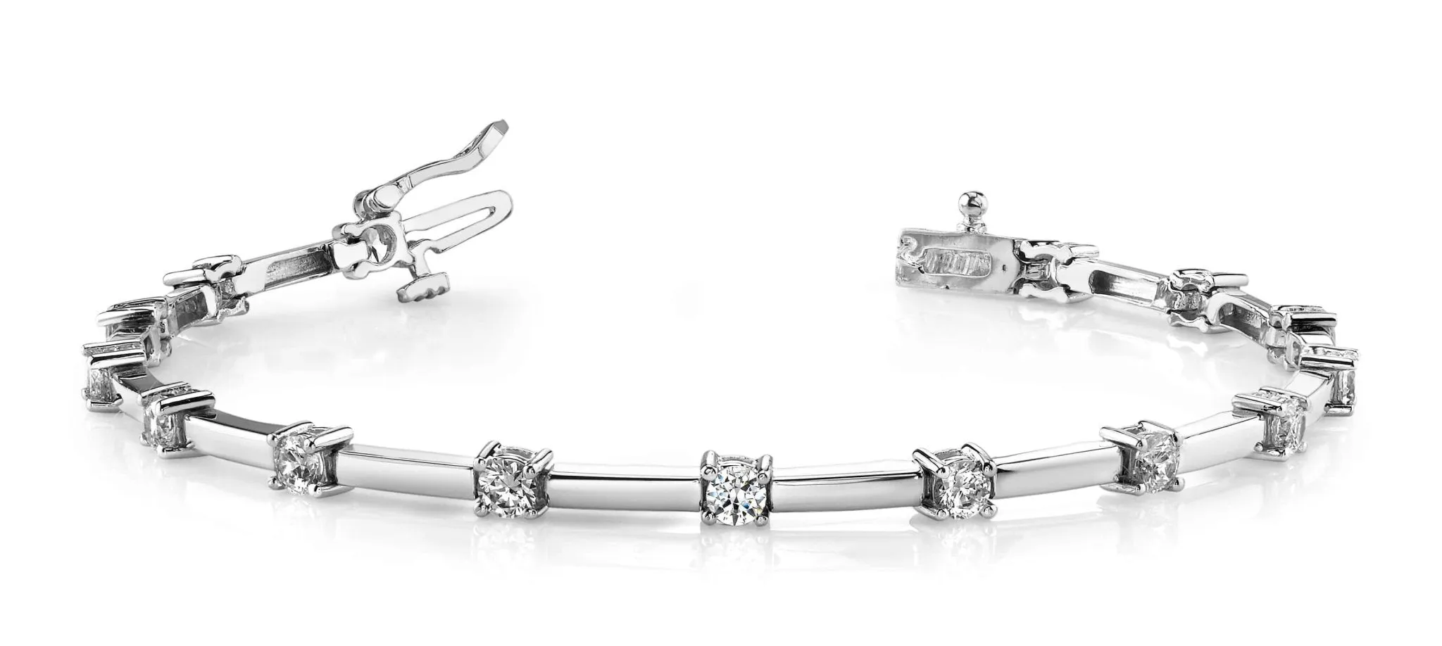Diamond Train Link Diamond Bracelet with 1.95 ct.(finished) 3.25mm