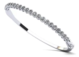 Divinely Dazzling Bangle Diamond Bracelet with 1.06 ct.(finished) 2mm