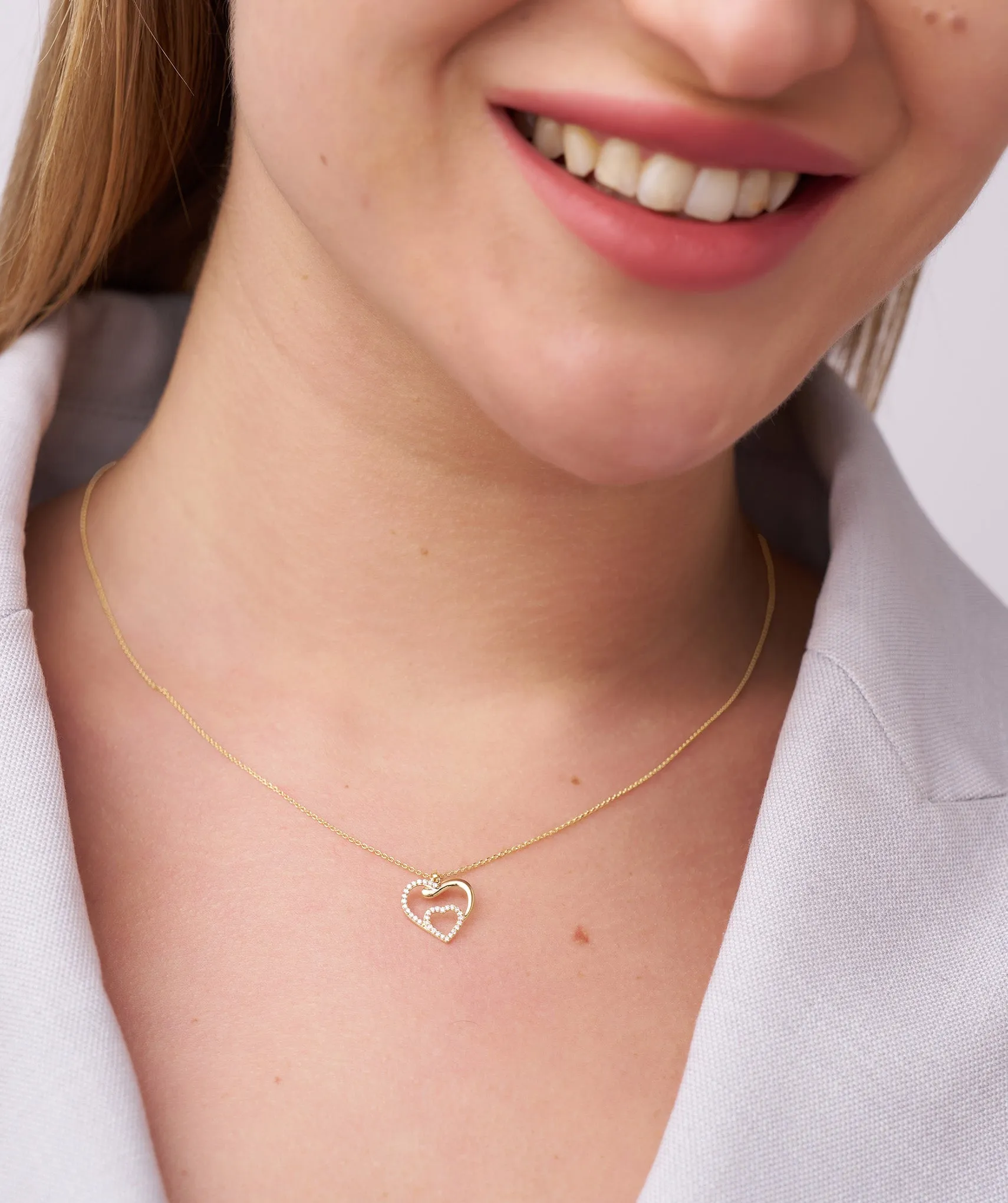 Double Heart Necklace