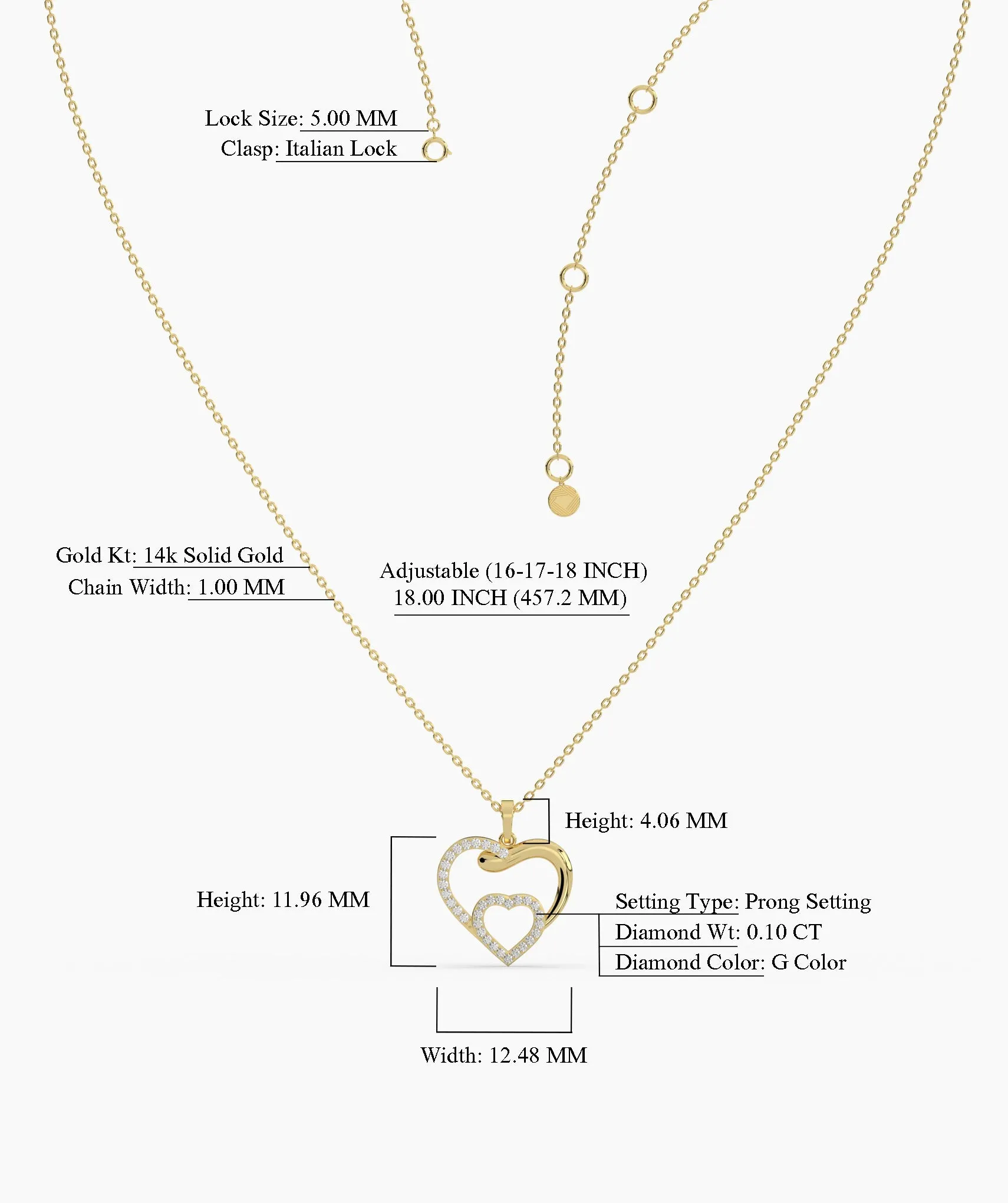 Double Heart Necklace