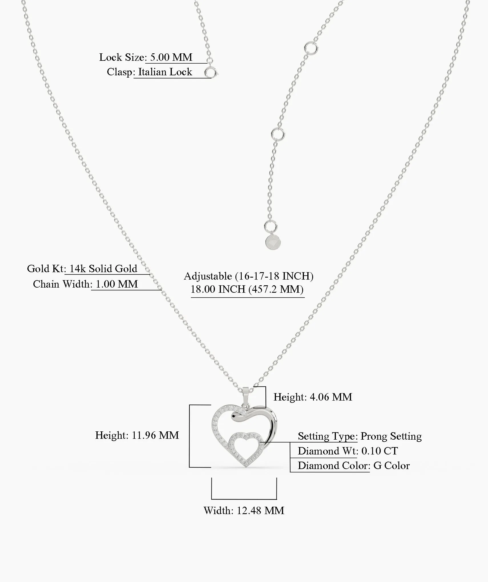 Double Heart Necklace
