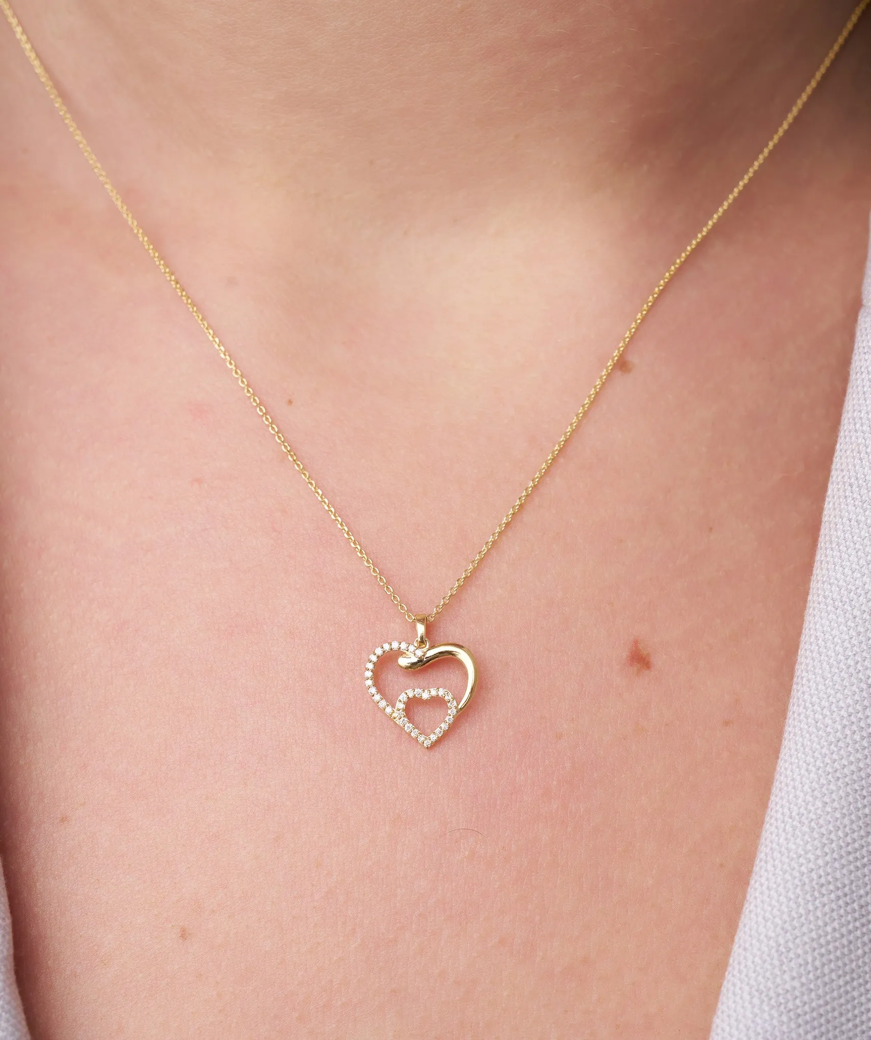 Double Heart Necklace