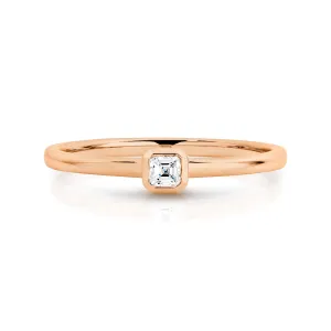 Duffs Asscher Cut Lab Grown Diamond Stackable Ring 0.11ct