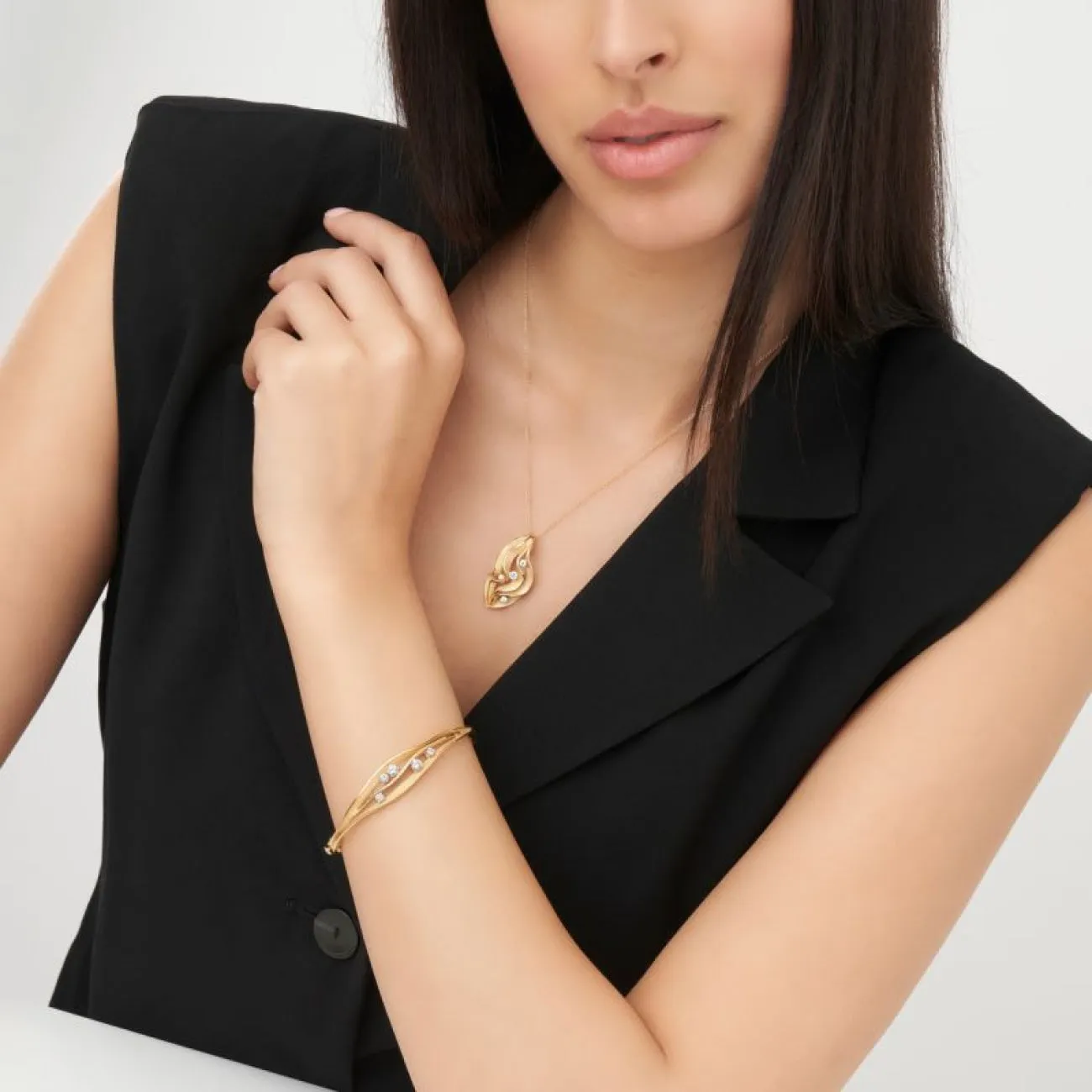 Dune Precious 18K Pink Champagne Gold Diamond Bracelet